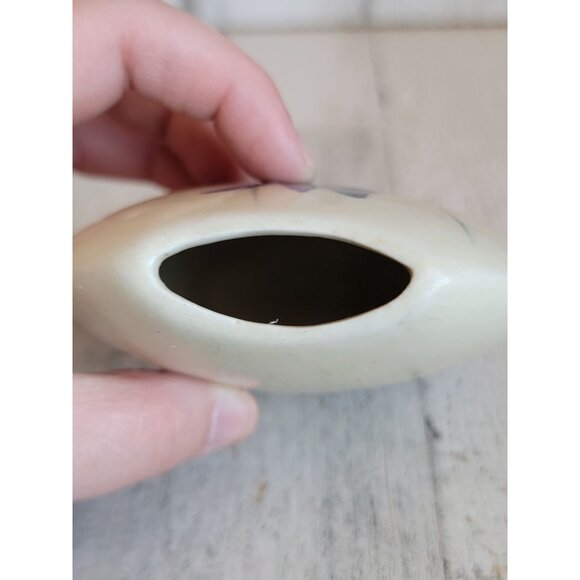 Flower blue iris floral mini vase pottery home decor figure unique - Picture 6 of 7